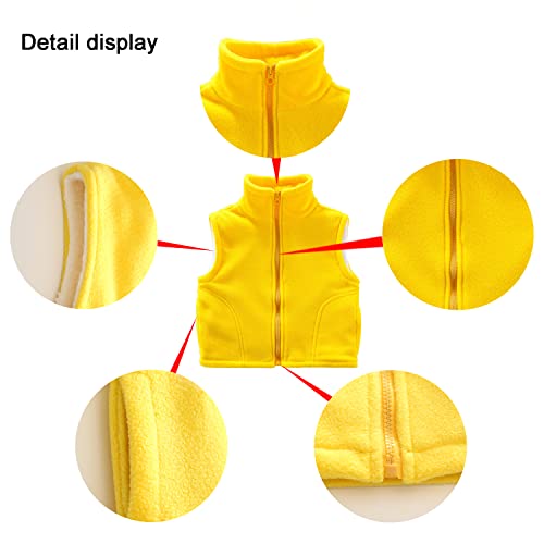 Ohrwurm Kids Fleece Vest for girls Jacket Solid Color Full Zip Warm Sleeveless Outwear Coat Light Pink 7-8 Years2