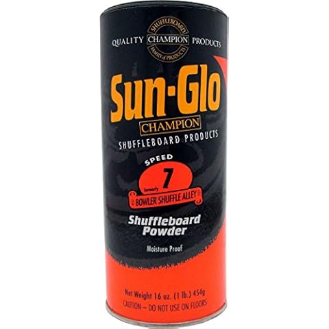 Sun-Glo Speed 7 (Bowler Shuffle Alley Wax) Shuffleboard Table Powder, 16 oz. Can Cover