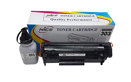 Image of NICE Easy Refill 303 for Canon LBP 2900, 2900B, 3000, L11121E - Black, High Yield - Toner Cartridge + Easy Refill Powder