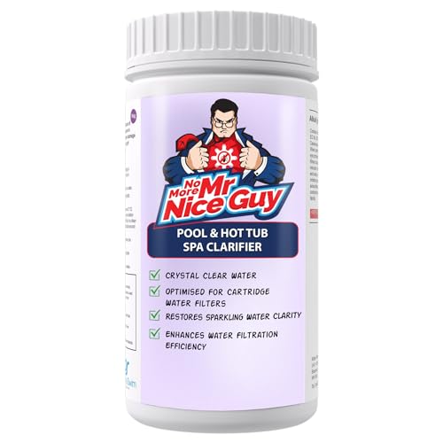 Pool & Hot Tub Spa Clarifier 1 Litre - Water Clarifier For Crystal Clear Pools Spas & Hot Tubs Binds Particles & Clears Cloudy Water No More Mr Nice Guy - Packaging May Vary