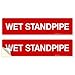 Wet Standpipe Sign, Fire Safety Sign, (2 Pack) 3x12 Inches, 4 Mil Vinyl Decal Stickers UV Protected, Made in USA by Sigo Signs