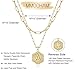 M MOOHAM Dainty Layered Initial Necklaces for Women Trendy - Cute Letter Initial L Necklace Gold Layered Necklaces for Women