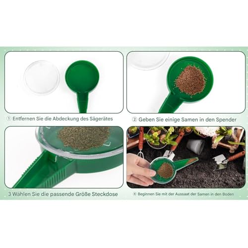 Kit de herramientas de jardinería, herramientas de siembra de jardinero, juego de 6 | Accesorios de jardín para uso al aire libre, herramientas de mano de jardín, juegos manuales de plántulas y - imagen 8