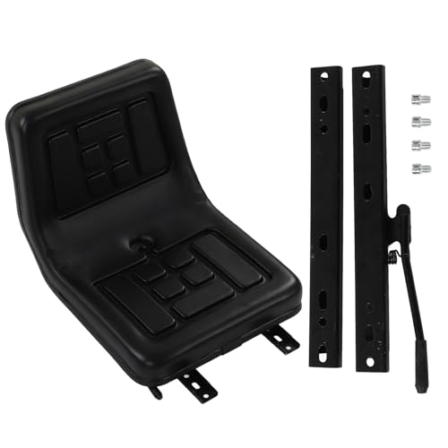 Tractor Seat,Universal Forklift Seat, Fold Down Tractor Seat with Retractable Safety Belt, and Micro Switch for Tractor, Excavator, Skid Loader, Backhoe, Dozer, Telehandler