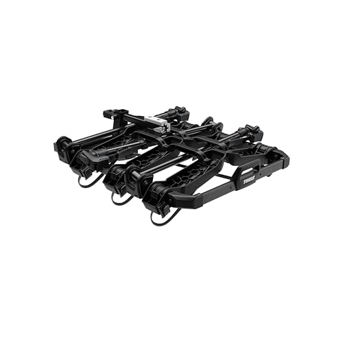 Image of Thule Outpace 3 Bike Hitch Rack, 2 inch & 1.25 inch Hitch, 110lb Capacity | OutPace 3-Bike Hitch Rack | Lightweight, Folding, Universal Fit