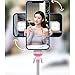 Selfie Stick Tripod,MQOUNY Extendable Selfie Stick Tripod with Dual LED Ring Light with Detachable Wireless Remote and Tripod Stand Compatible with iPhone, Samsung Galaxy and Smartphone (White)