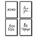 Produktbild bilderreich Premium Poster Set Deko Bilder Wohnzimmer Modern Liebe | Schlafzimmer Bild für die Wand | ohne Rahmen | 4 x DIN A4 - ca. 30x42 & 21x30 | Lovely