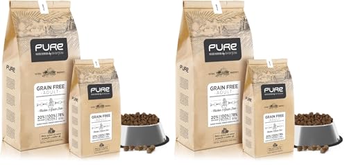 Avantis Pet Pure Grain Free Adult - Pienso para Perros Adultos de Todas Las Razas - 2 kg - Comida 100% Completa y Equilibrada - con Pollo y sin Cereales para Perros con Intolerancia y Alergia