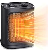 Amazon.com: Portable Space Heater 1500W with Thermostat, Electric Space  Heater,3 Modes, Safe and Quiet, Office Room Desk Indoor Use : Home u0026 Kitchen