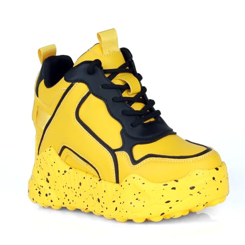 AnthonyWang Durian-01 Lace Up Hidden Wedge Women's Sneakers - Main Image