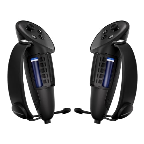 ZOZOVR Verbesserte Controller Grip für Meta Quest 3S/Quest 3, mit verstellbaren Knöchelriemen und Batterieschutz, Verlängerte Griffabdeckung für große Hände, kompatibel mit Quest 3/3s zubehör