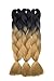 Produktbild 24" Braids Extensions Flechten Hair Extensions Jumbo Crochet Haar Kunsthaar Kanekalon Colorful 3 PCS Schwarz bis hellbraun