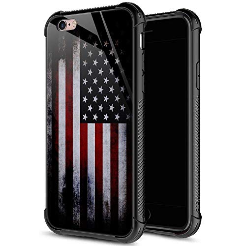 ZHEGAILIAN iPhone 6s Plus Case,9H Tempered Glass iPhone 6 Plus Cases Crack American