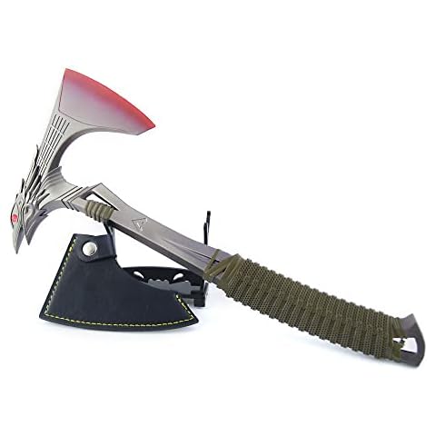 Bloodhound Heirloom Axe Dagger Metal Raven's Bite Game Collection Desk Decoration Backpack Pendant Party Supplies Gift (Blood Edge 12''), Blood Edge 12'', Large Cover