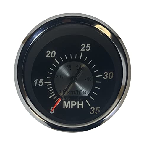 Speedometer Black Sterling 35MPH Marine Boat with Pitot kit 20 feet tubing - Sold by Veethree ANZ