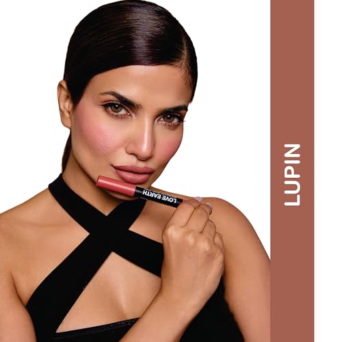 Image of Love Earth Non Transfer Crayon Lipstick-Lupin | Lightweight & Longlasting, Smudge Proof, Transferproof, Matte Lipstick | Crayon Lipstick up to 12 Hours Stay -3.5g
