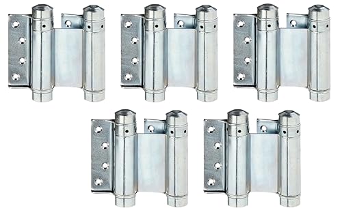Alberts 852535 Paumelle de porte va-et-vient | galvanisée, en bleu | hauteur 76 mm | kit de 5