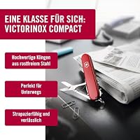 Victorinox Schweizer Taschenmesser Compact, 15 Funktionen, Swiss Made, Multitool Inkl. Klinge, Mini-Schraubendreher, Kapselheber, Rot – Ansicht 5