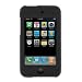 Solid Black Rubberized Snap on Crystal Hard Case for Apple Ipod Touch Itouch 8gb 16gb 32gb 2g 2nd Generation