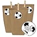 Papierdrachen Calendario de Adviento para Rellenar - 24 Bolsas de Regalo y 24 Pegatinas de números y Clips - balones de fútbol con Motivos - para empaquetar y juguetear - Navidad - Mini Set nº 47