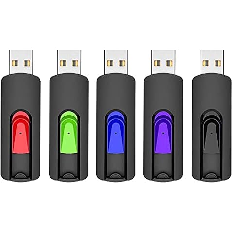 RAOYI 5 Pack 64GB USB Flash Drive, USB 2.0 Memory Stick Thumb Drives Jump Drive Pen Drive for PC Laptop Computer - 64G Multipack Cover