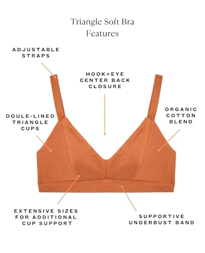 Image of Subset Triangle Soft Bra - Organic Cotton, Wireless, Breathable, Supportive, Regular & Extra Cup Room, Elevated Essentials