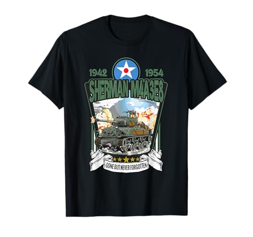 Image of World War 2 American Tank M4 Sherman Easy 8 variant T-Shirt