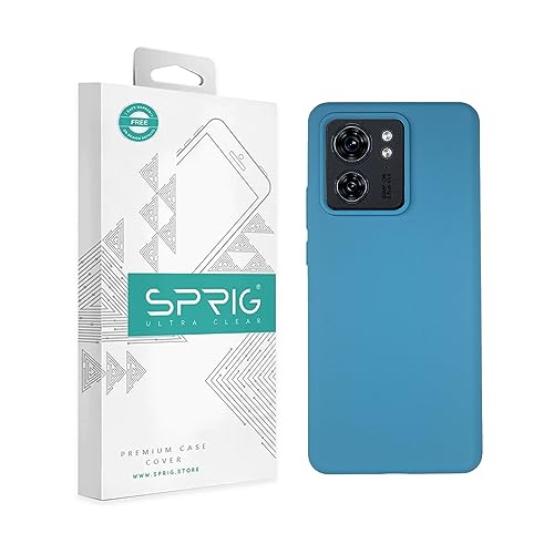 Image of SPRIG Compatible with Moto Edge 40 Premium SilkTone (Liquid Silicone) Back Cover Drop Tested Shock Proof Mobile Case for Men, Women, Boys and Girls with Camera Protection (Navy Blue)