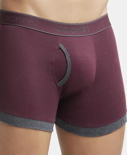 Image of Jockey 1017 Men's Super Combed Cotton Rib Solid Boxer Brief with Stay Fresh Properties