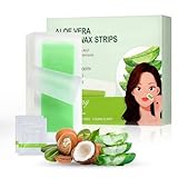 Gemlady Wax Strips for Face, 20Pcs Waxing Strips for Body Hair Removal, Waxing Kit for Women with 20 Face Wax Strips & 2 Calming Oil Wipes，aloe-PaleGreen