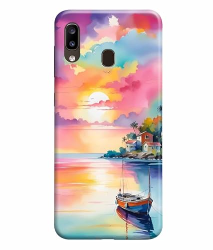 Image of Printed Hard Back Case Cover & Compatible for Samsung Galaxy A20 / Samsung A30 / Samsung M10S | Nature Painting Art (Multicolor) - D1180