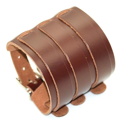 Image of Punk Rock Biker Wide Pu Leather Wristband Belt Buckle Cuff Bracelet