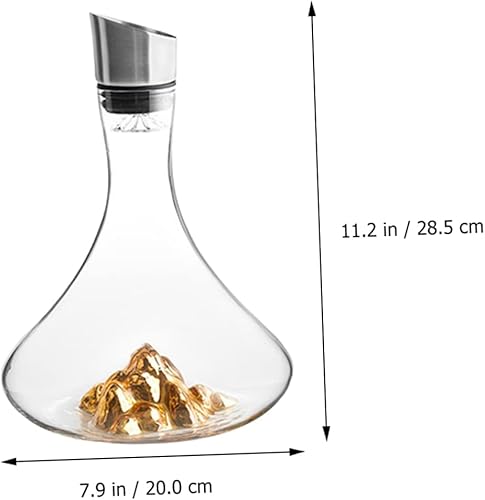Miniatura 9 de Decantador de iceberg de vidrio dispensador de bebidas Decantador de cristal para bisuteria whisky titular bourbon decantador aireador de vino