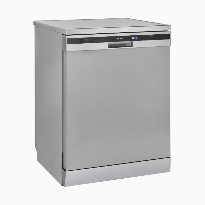 Exquisit® Lavavajillas Compacto GSP 6314-030C Plateado | Lavavajillas de 60 cm Libre Instalación | 14 servicios