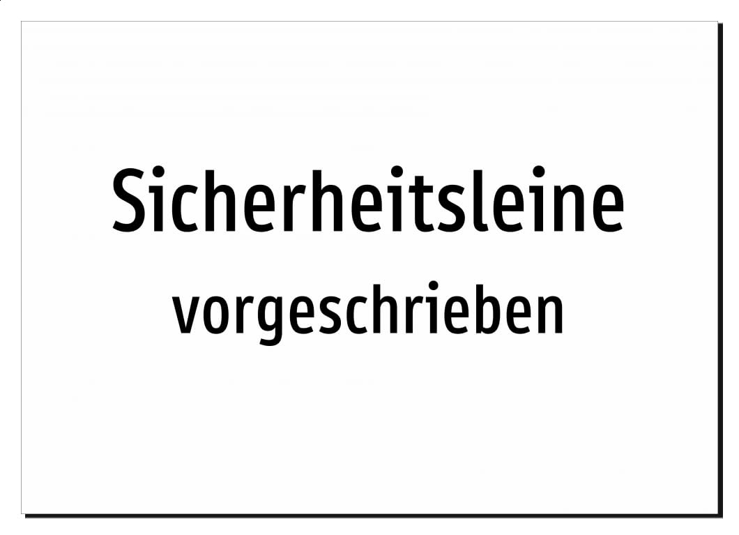 30022-DE-T-06 | Sicherheitsleine - vorgeschrieben