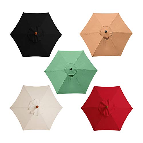 Dryen Patio Umbrella Replacement Canopy,6.4 Ft 6 Ribs Replacement Umbrella Canopy,Outdoor Umbrella Replacement (Canopy Only) #TOP7