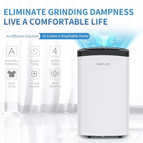 image for AIRPLUS Dehumidifier for Basement, 1,500 Sq. Ft Powerful Dehumidifier 