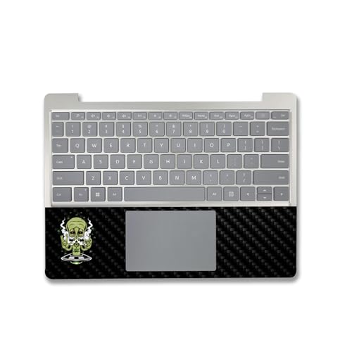 Image of MightySkins Carbon Fiber Skin Compatible with Microsoft Surface Laptop Go 3 (2023) Full Wrap Kit - Come in Peace | Protective, Durable Textured Carbon Fiber Finish | Made in The USA