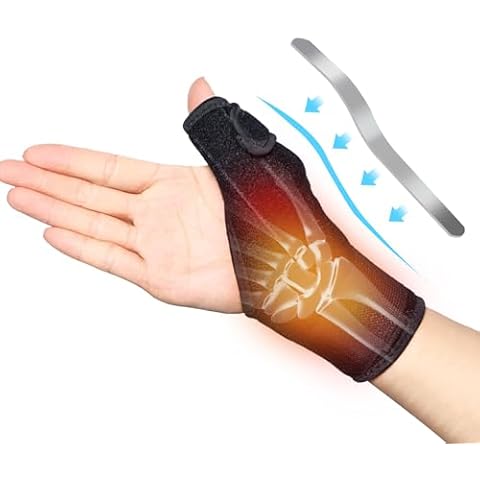 FIIL Thumb Splint Brace Reversible Thumb Wrist Stabilizer Compression Splint for Thumb Arthritis Tendonitis Sprained Carpal Tunnel Thumb Splint Wrist Support to Help Sleep（7.7 * 4 * 1 IN） Cover