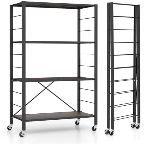 GOPLUS Étagère Pliable avec Roulettes Cover
