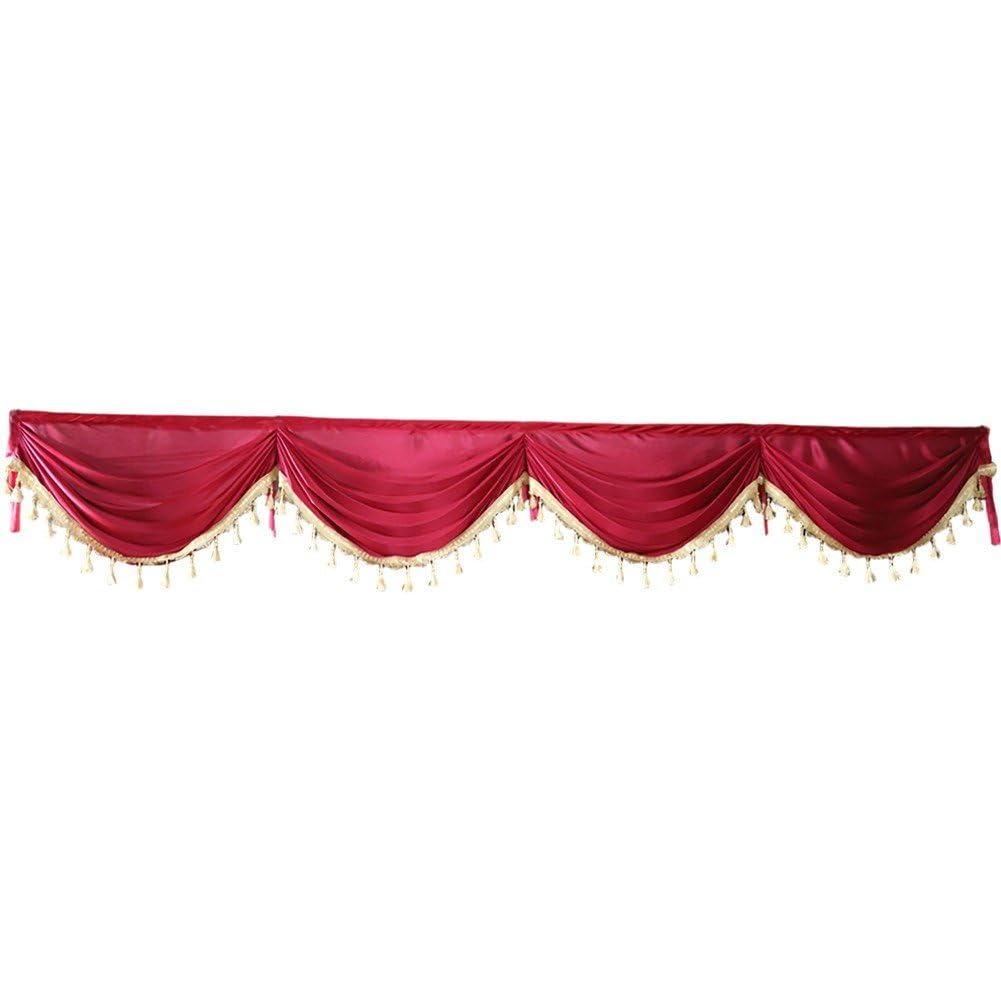Cortinas con borlas onduladas para fondo de bodas panel decorativo de Navidad 300 cm