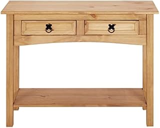 Corona Console Table 2 Drawer Hall End Mexican Solid Pine