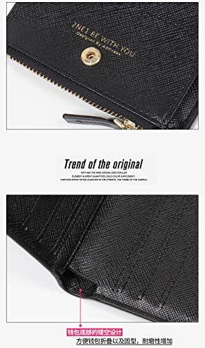 Anime 002 Bifold Wallet Artificial Leather Money Bag Slim Credit Card Holder, Purse for Girls(Black)4