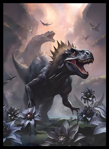 (Black Lotus Dinosaur) - 100ct Matte TCG/MTG Card Art Sleeves by Ai Armor