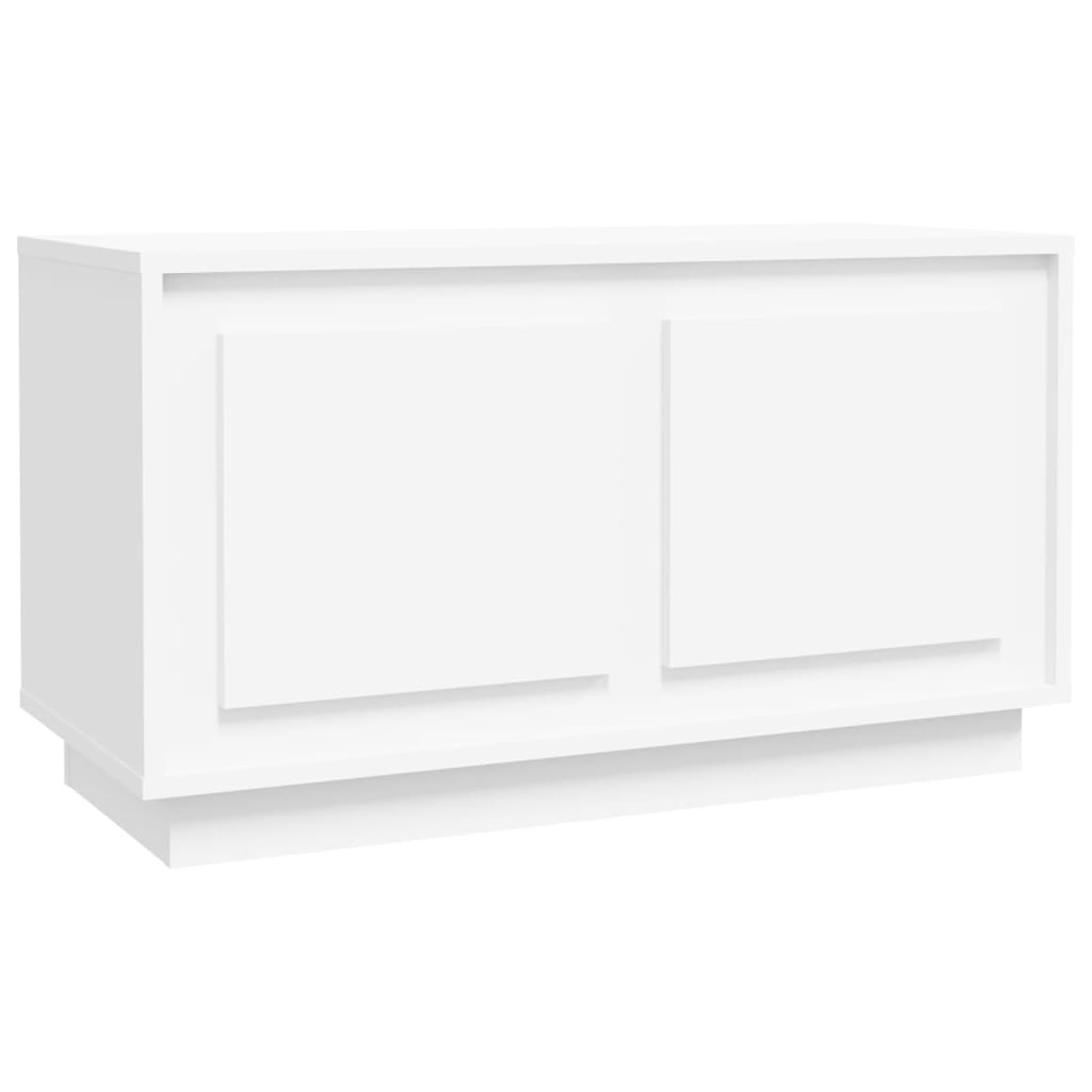 Gecheer TV-Schrank Weiß 80x35x45 cm Holzwerkstoff, Moderne TV Lowboard Fernsehschrank für Home-Cinema Gamerzimmer Wohnungen Büro819852