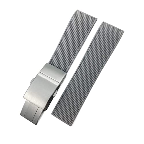 Bracelet montre caoutchouc 21mm noir boucle pliante pour Longines Conquest