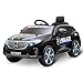 HOMCOM Coche Eléctrico de Policía para Niños Mercedes EQC Batería 12V +3 Años con Mando a Distancia Música Bocina y Faros Doble Apertura 106x68x53 cm Negro