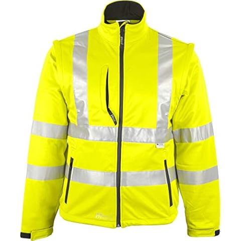Asatex 8060G XXL"Prevent" High Visibility Softshell Jacket, Bright Yellow, 2X-Large Cover