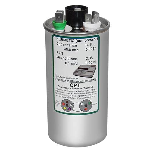 AMRAD Substituição Goodman Cap050400440Rtp - Capacitor Universal Duplo Redondo de 40 + 5 Uf/Mfd 370/