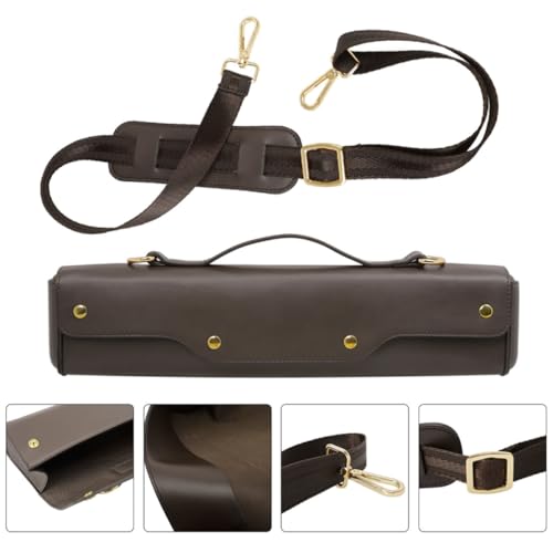 Étui pour flûte en cuir synthétique marron chic avec doublure épaisse - 7